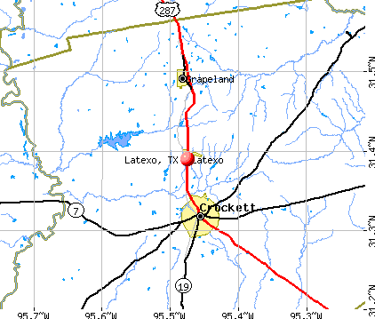 Latexo, TX map