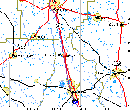 Lenox, GA map