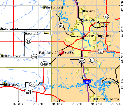 Fairfax, IA map