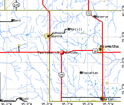Fairview, KS map