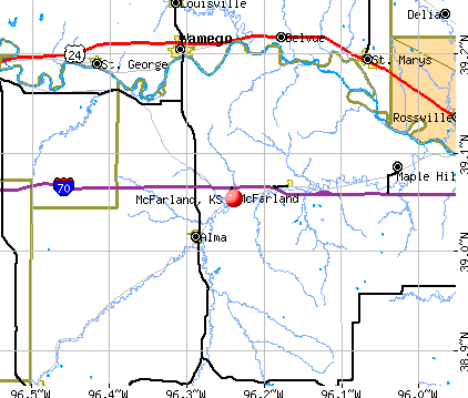 McFarland, KS map