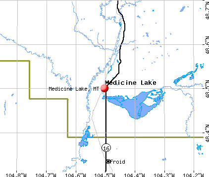 Medicine Lake, MT map