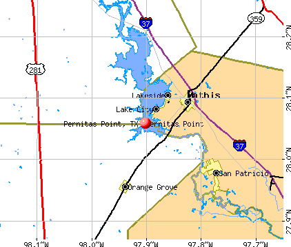 Pernitas Point, TX map
