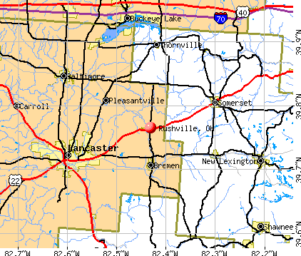 Rushville, OH map