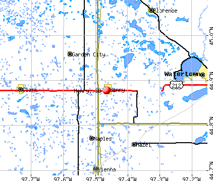 Henry, SD map