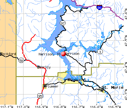 Harrison, ID map