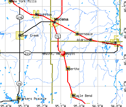 Hewitt, MN map