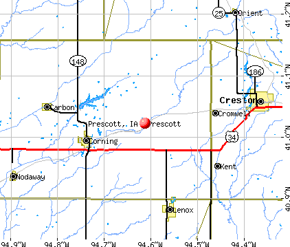 Prescott, IA map