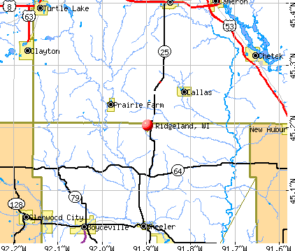 Ridgeland, WI map
