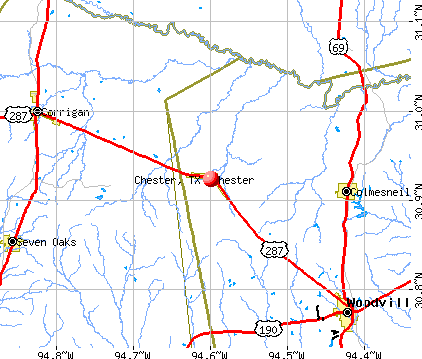 Chester, TX map