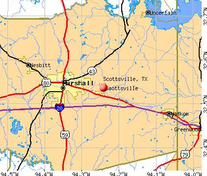 Scottsville, TX map