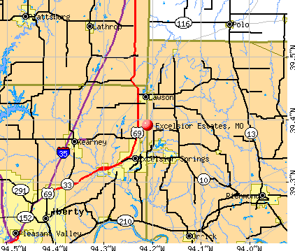 Excelsior Estates, MO map