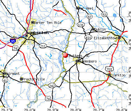 Butters, NC map