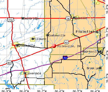 Stilesville, IN map