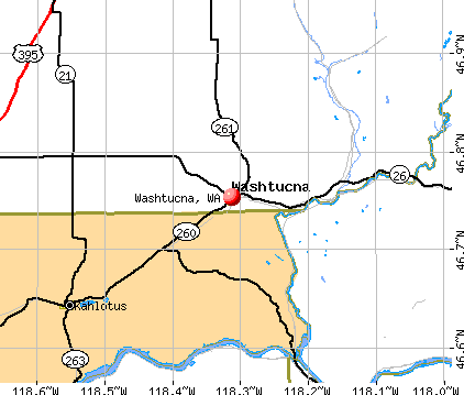 Washtucna, WA map