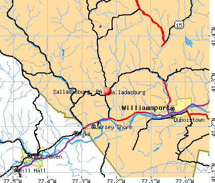 Salladasburg, PA map