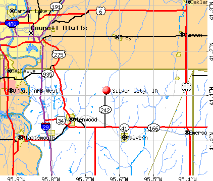Silver City, IA map