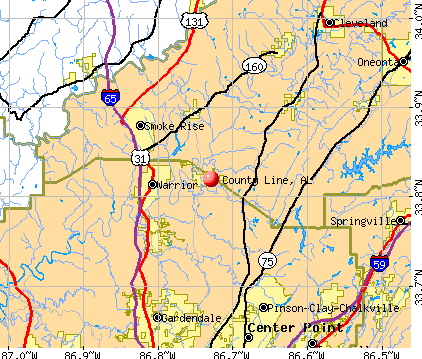 County Line, AL map