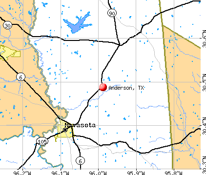 Anderson, TX map