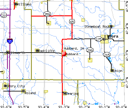 Hubbard, IA map