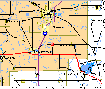 Uniopolis, OH map