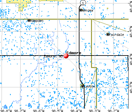 Edmore, ND map