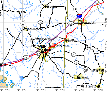 Perrytown, AR map