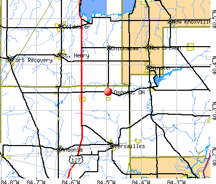 Osgood, OH map