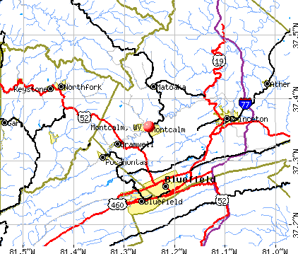 Montcalm, WV map