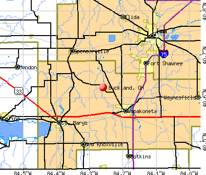 Buckland, OH map