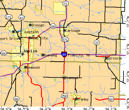 Fidelity, MO map