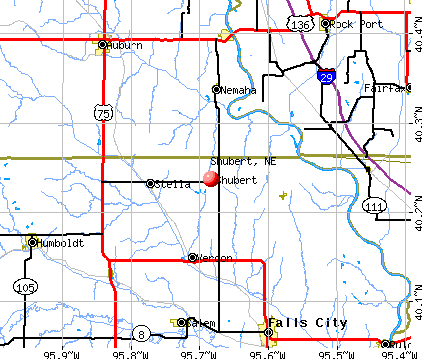 Shubert, NE map
