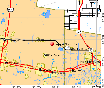 Laguna Seca, TX map