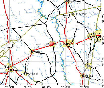 Glenwood, GA map