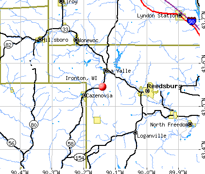 Ironton, WI map