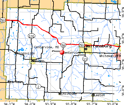 Centerview, MO map
