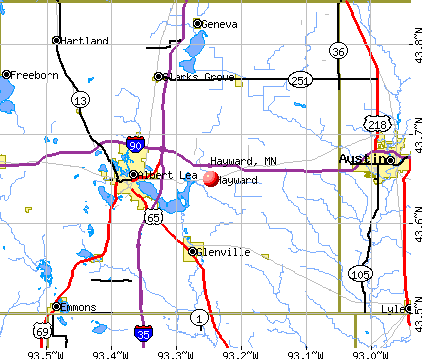 Hayward, MN map