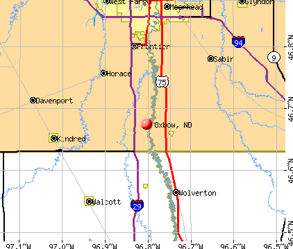 Oxbow, ND map