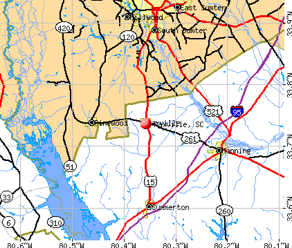 Paxville, SC map