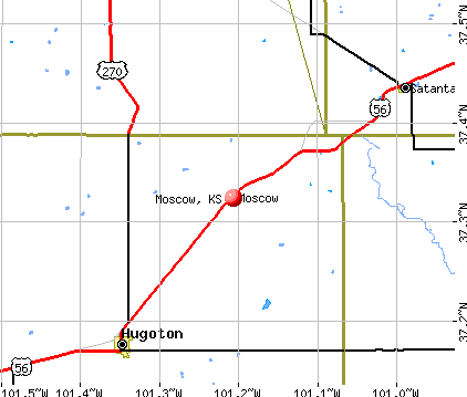 Moscow, KS map