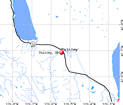 Paisley, OR map