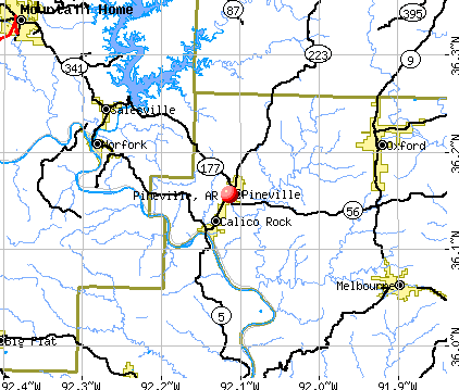 Pineville, AR map