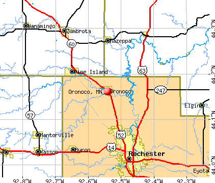 Oronoco, MN map