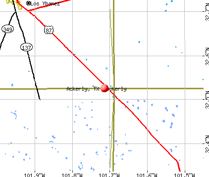 Ackerly, TX map