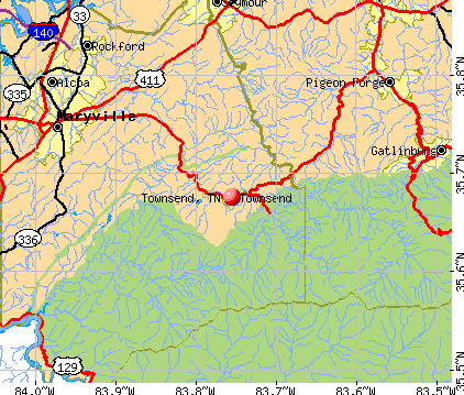 Townsend, TN map