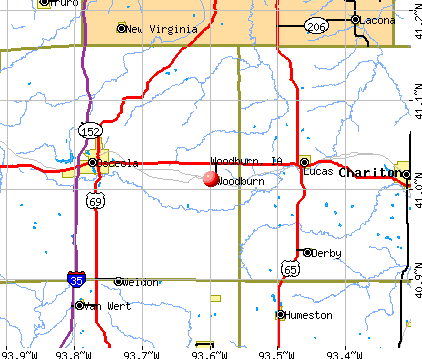 Woodburn, IA map