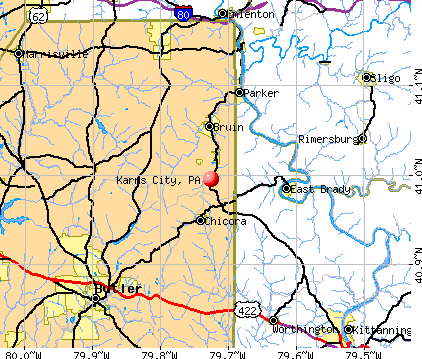 Karns City, PA map