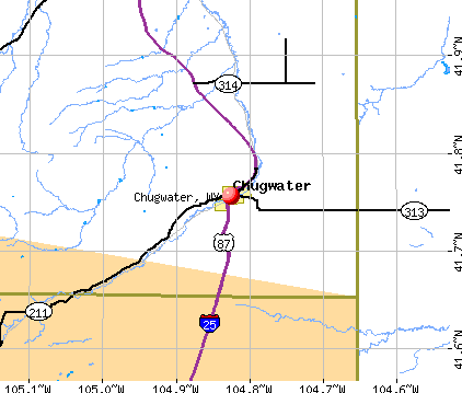 Chugwater, WY map
