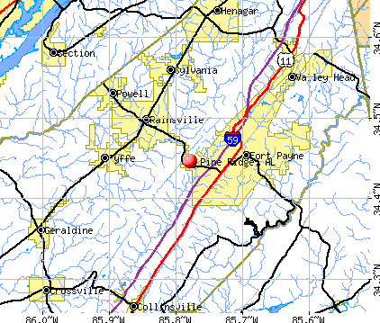 Pine Ridge, AL map