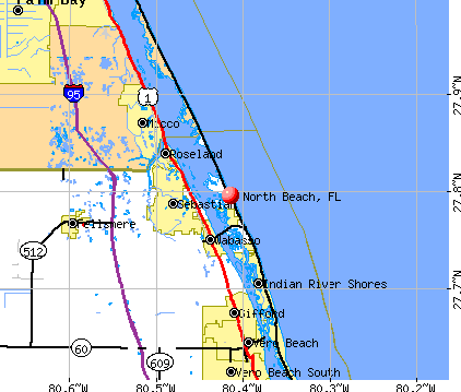 North Beach, FL map